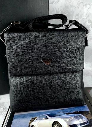 Кожаная мужская сумка armani армани