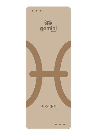 Коврик для йоги каучуковый полиуретан pro zodiac pisces gemini sport pro рыбы183см*68см*5мм puy-4900-3