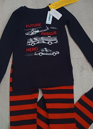 Піжама для хлопчика carter’s future rescue hero, чорна з червоним, 107-114 см