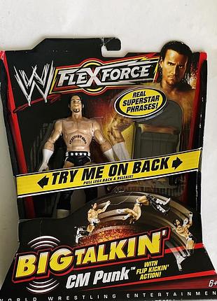 Іграшкова фігурка для хлопчиків mattel wwe flexforce big talkin' cm punk