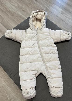 Зимовий комбінезон унісекс h&m бежевий