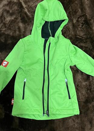 Куртка дитяча softshell на флісі, салатова, розмір 98/104