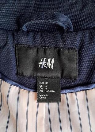 Тренч синего цвета от бренда h&amp;m 5