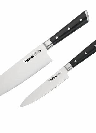 Набор ножей tefal ice force, 2шт, нержавеющая сталь, пластик, черный