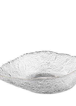 Салатник ardesto leaf, 21.5см, скло, прозорий