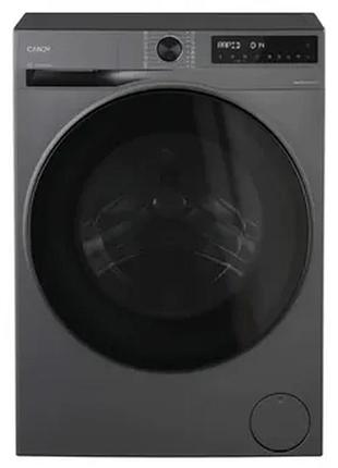 Стиральная машина candy prowash 550 фронтальная, 8кг, 1400, a, 42.7см, дисплей, пара, инвертор, люк черный, cеребристый