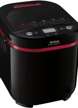 Хлебопечка tefal painplaisir 650вт, программ-1, макс.ваго -1кг, форма-прямоугольник, пластик, черный