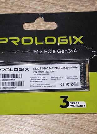 Ssd-накопичувач prologix s380 512 гб m.2 pcie gen3 x4 nvme