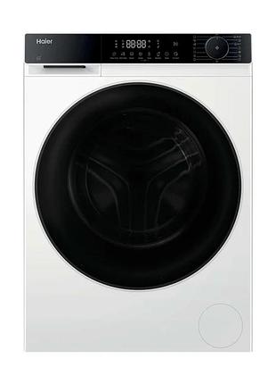 Стирально-сушильная машина haier фронтальная, 8(5)кг, 1400, a, 46.2см, дисплей, пара, инвертор, люк черный, белый
