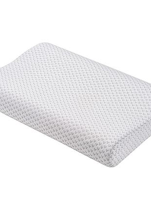 Подушка ортопедическая ardesto sleepwell, 60х40х11/9см, волна, пена мемори, белый