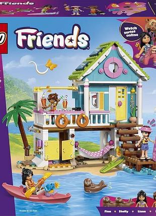 Конструктор lego friends пляжний будиночок з морськими котиками