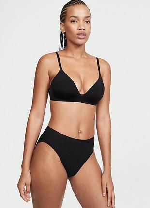 Трусики-слипы из эластичного хлопка с высоким вырезом victorias secret