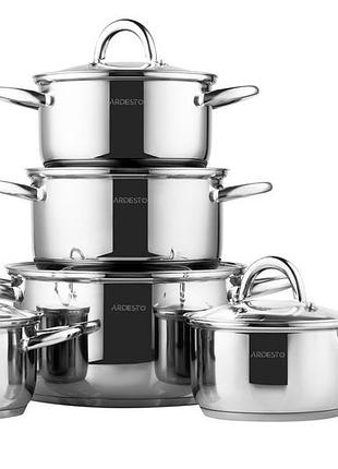Набор посуды ardesto gemini gourmet andria, 10 пред., нержавеющая сталь