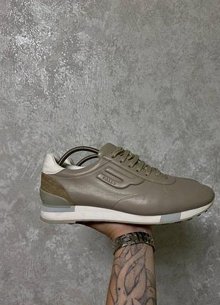 Кросівки чоловічі bally шкіряні, бежеві