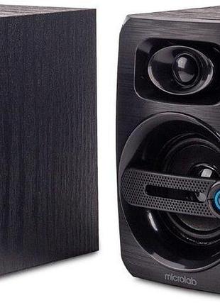 Акустическая система microlab 2.0 b-23,usb wooden