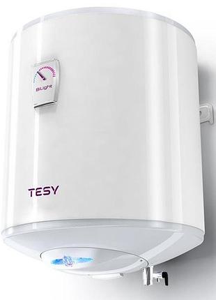 Водонагреватель электричество. tesy bilight 50v круглый gcv 504420 b11 tsrc, 50л, 2квт, мэх. руля, c, белый