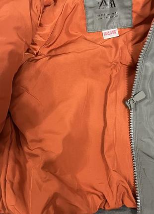 Куртка-бомбер дитяча zara сіра 98 см 5