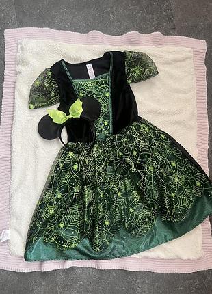 Сукня карнавальна костюм на хелловін для дівчинки, halloween відьма відьмочка