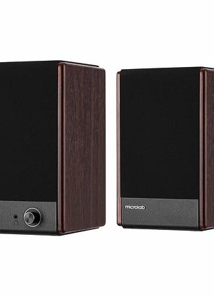 Акустическая система microlab solo 4 2.0, 60w, mini-jack/bluetooth, коричневый