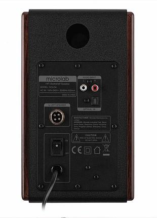 Акустическая система microlab solo 4 2.0, 60w, mini-jack/bluetooth, коричневый 4