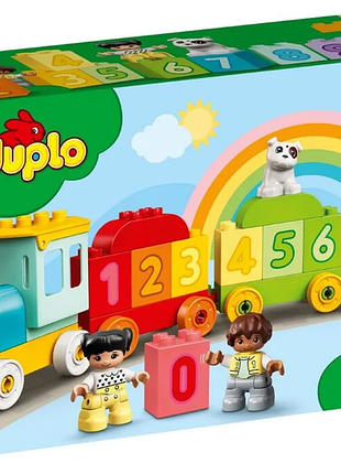 Конструктор lego duplo поезд с цифрами - учимся считать