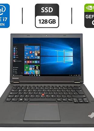Ноутбук lenovo thinkpad t440p / 14" (1600x900) tn / intel core i7-4600m (2 (4) ядра по 2.9 - 3.6 ghz) / 8 gb ddr3 / 128 gb ssd /