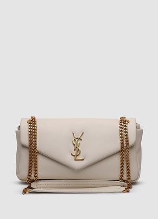 💎 saint laurent calypso in plunged lambskin white 25 х 14 х 7 см