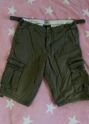 Шорти чоловічі jack&jones карго, хакі