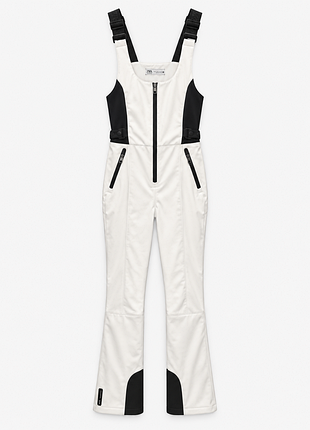 Лыжный комбинезон zara ski collection, размер s, бело-черный