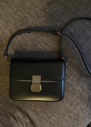 Крос-боді жіноча amica belly bag чорна шкіряна