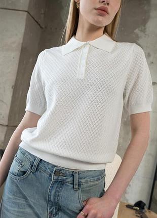 Футболка поло white тр6841 2