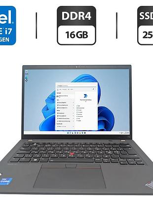 Ультрабук б-клас lenovo thinkpad t14 gen 3 / 14" (1920x1080) ips / intel core i7-1255u (10 (12) ядер по 3.5 - 4.7 ghz) / 16 gb