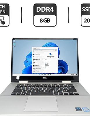 Ноутбук-трансформер dell inspiron 7586 2-in-1 / 15.6" (1920x1080) ips touch / intel core i5-8265u (4 (8) ядра по 1.6 - 3.9 ghz) /
