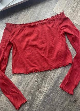 Кофта топ в рубчик h&m р.s 2