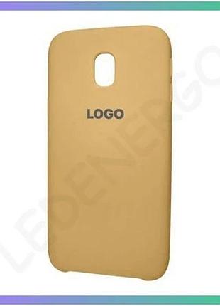 Чехол силіконовий для samsung galaxy j7/j730 2017 золотий накладка з відкритою камерою та логотипом sk sku_stcom_2710000131205