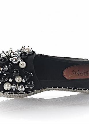 Еспадрільї жіночі чорні з декором