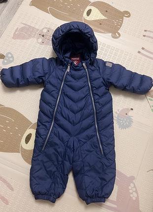 Зимовий комбінезон для хлопчиків reima пуховий, синій, р. 80