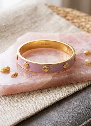 Жорсткий браслет-бенгл talbots seashell enamel bangle