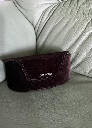 Аксесуари футляр для окулярів tom ford темно-коричневий велюровий