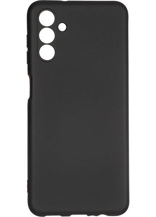 Чехол silicone case для samsung galaxy a04s / a407 бампер с микрофиброй черный