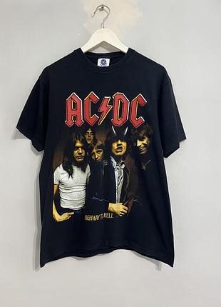 Футболка чоловіча ac/dc чорна з принтом