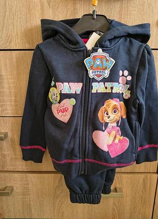 Дитячий костюм теплий для дівчинки щенячий патруль скай р.3,4 disney