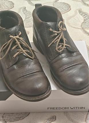 Зимові шкіряні черевики clarks р. 45 (устілка 30 см) єврозима / супінатори