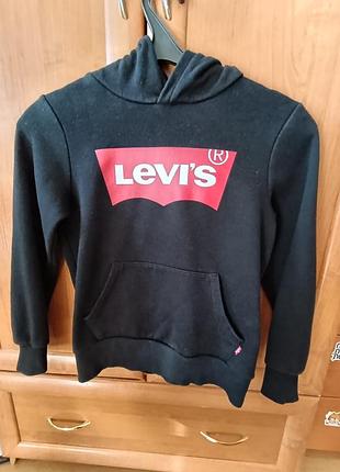 Худі для хлопчиків levi's чорне на зріст 140 см. оригінал