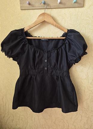 Футболка жіноча shein babydoll чорна