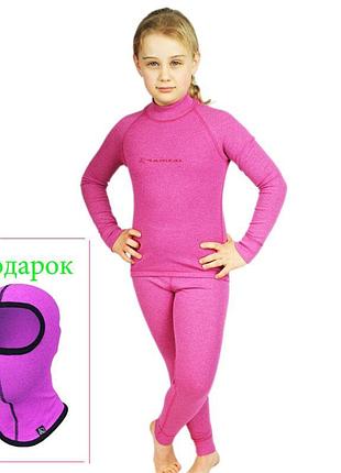 Термобілизна підліткова radical snowman рожева + балаклава (snowman-p) — 128/134