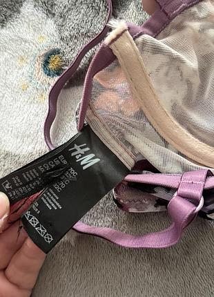 Бюстгальтер жіночий h&m квітковий принт 2