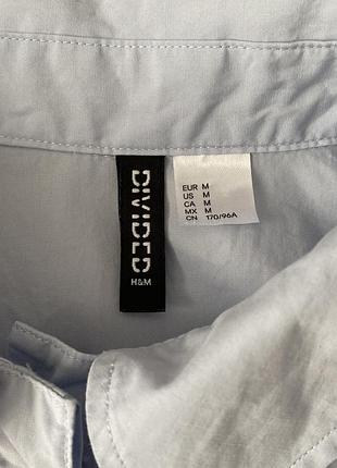 Сорочка жіноча h&m вкорочена блакитна 3