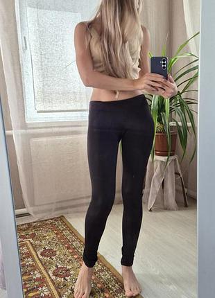 Женские базовые черные леггинсы (лосины) "fashion girl" s(42).
