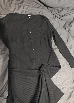 Довга жіноча сукня asos чорна тепла